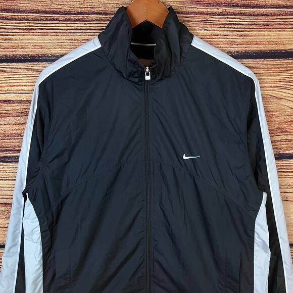 Vintage Nike 2pc Silver Tag Black & Gray Windbreaker Track Suit - Picture 4 of 11